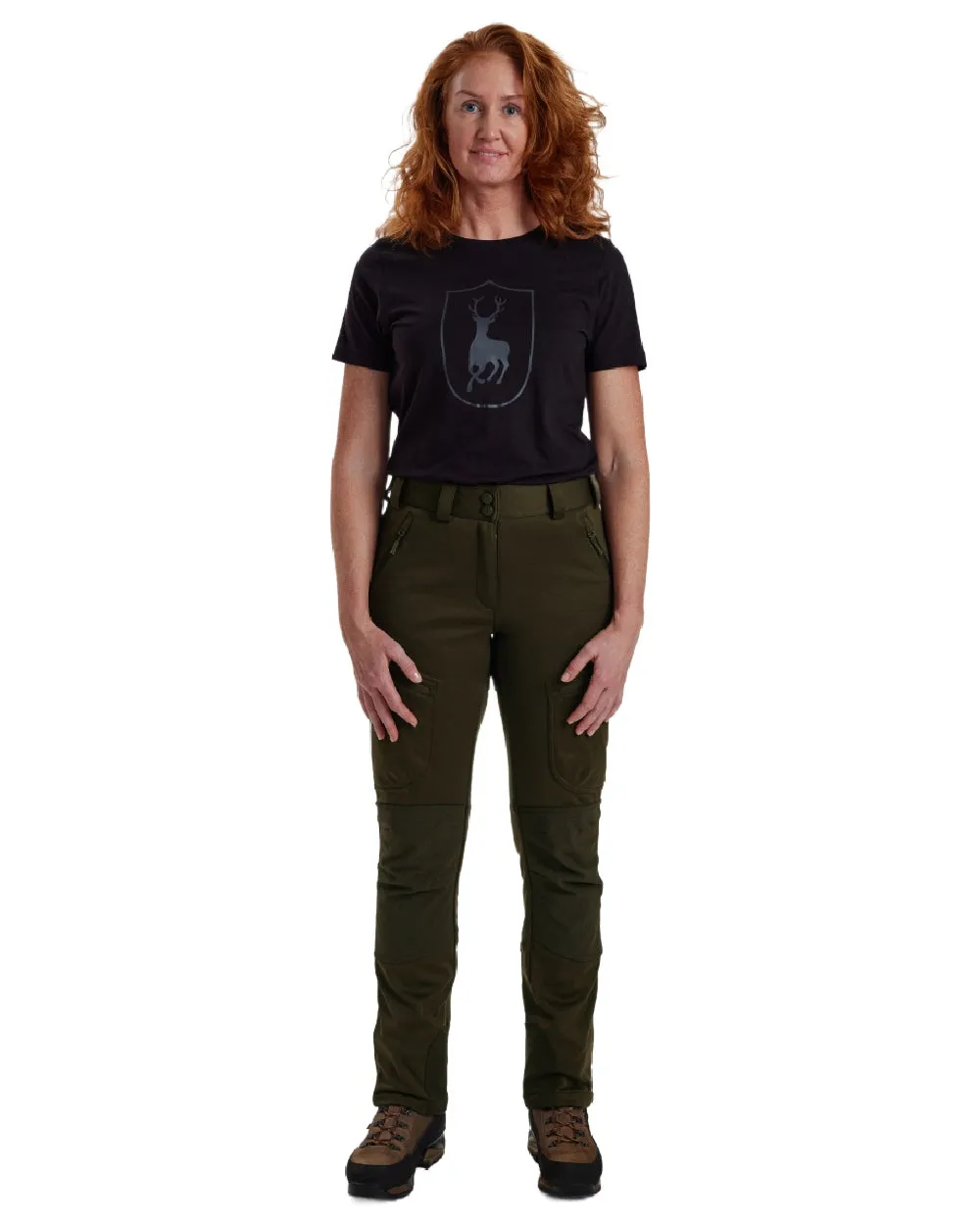 Deerhunter Lady Excape Softshell Trousers Camouflage Cargo Pants