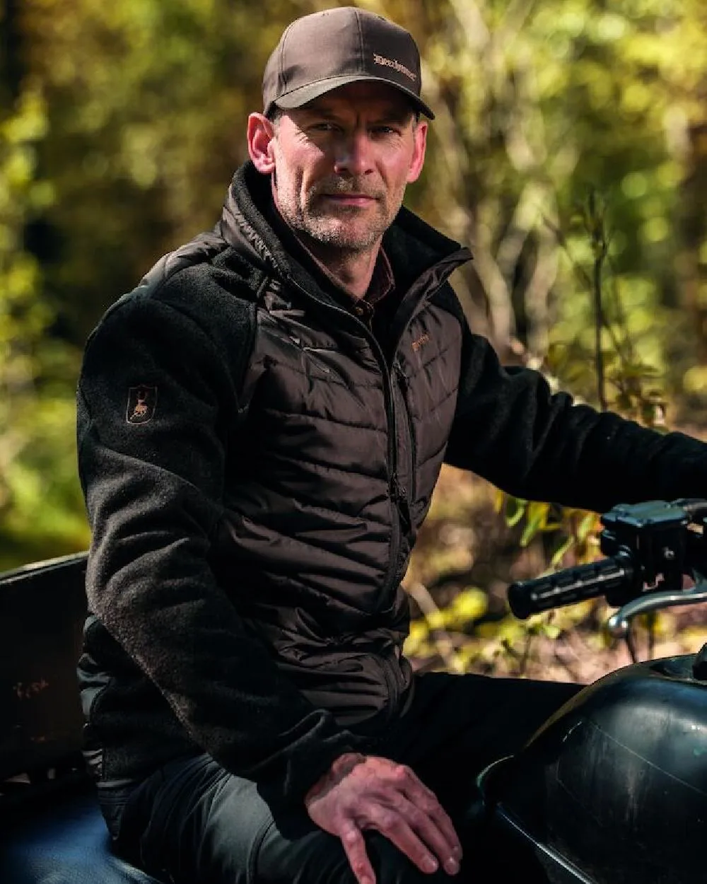 Deerhunter Moor Padded Jacket with Knitted Sleeves Quilted Outdoor Jackets