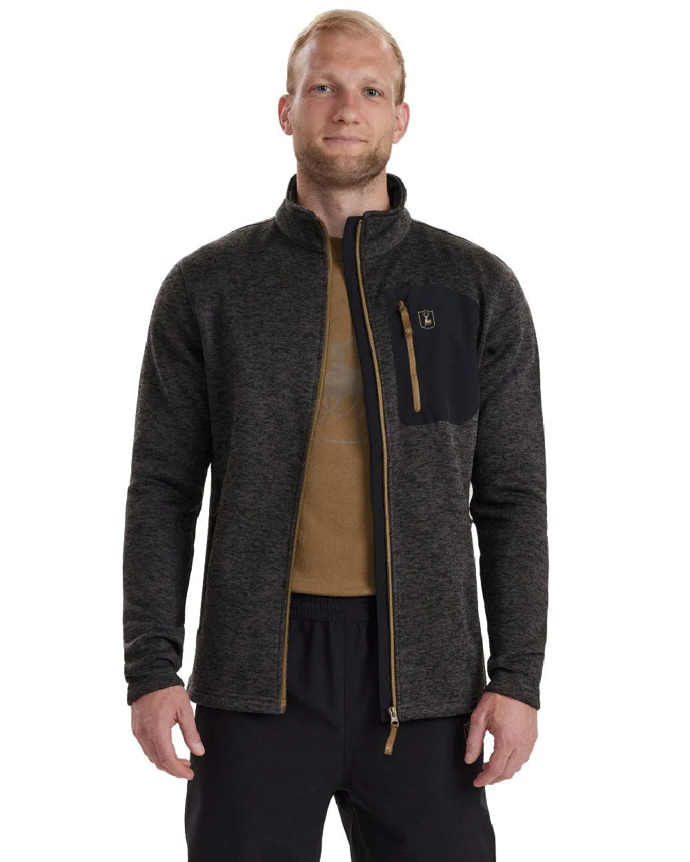 Deerhunter Sarek Knitted Jacket Cotton Polo Shirts Men