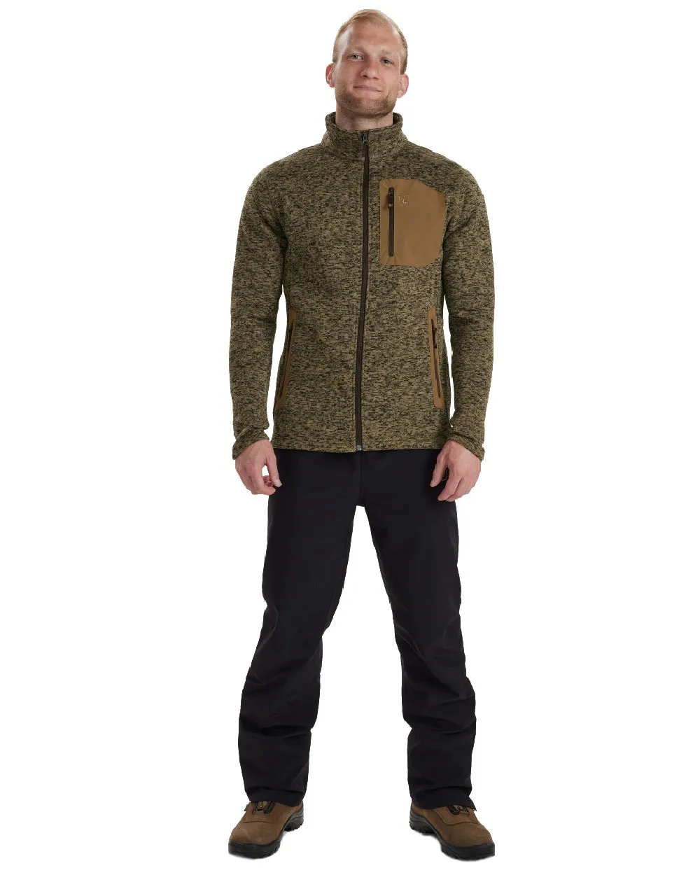 Deerhunter Sarek Knitted Jacket Cotton Polo Shirts Men