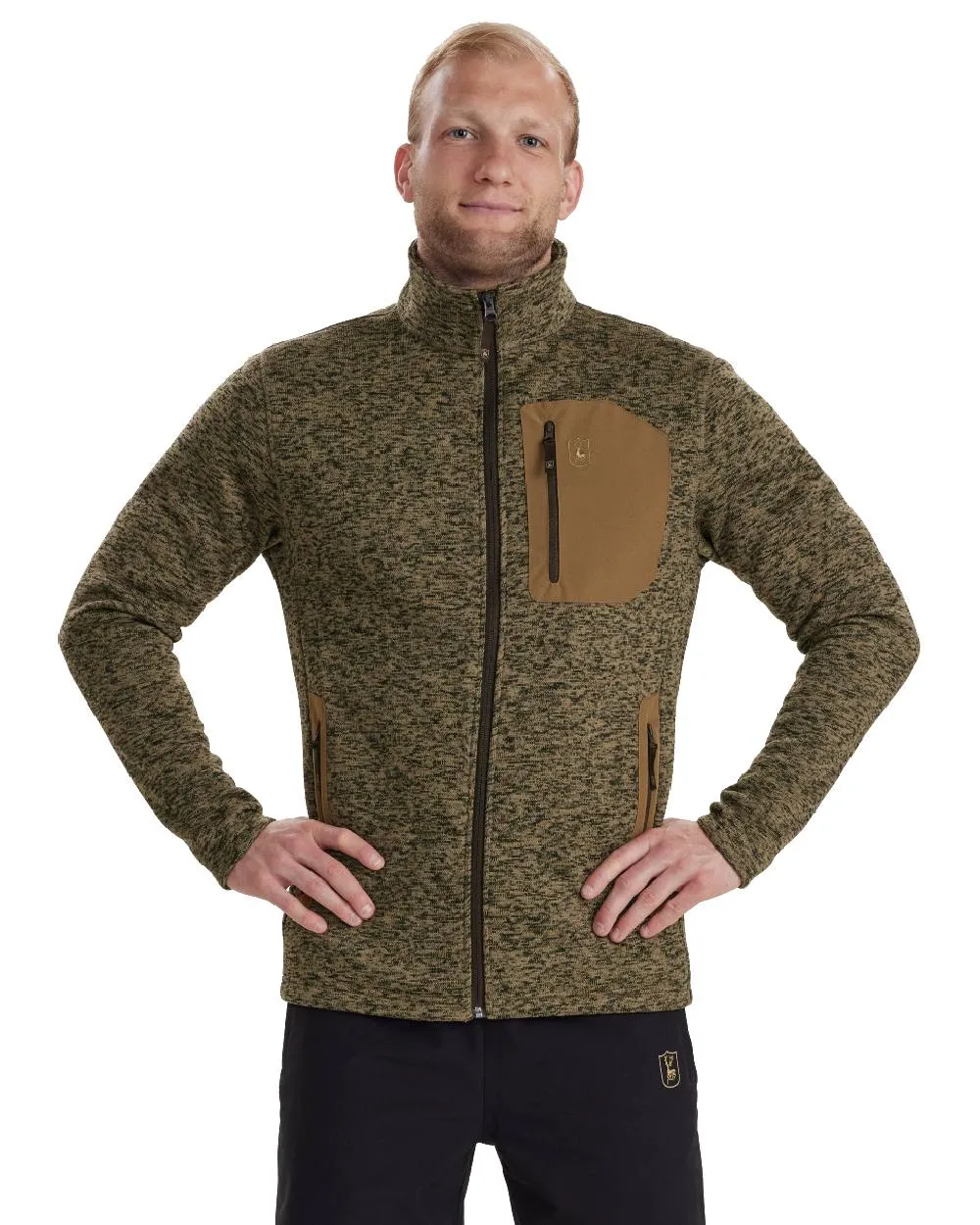 Deerhunter Sarek Knitted Jacket Cotton Polo Shirts Men