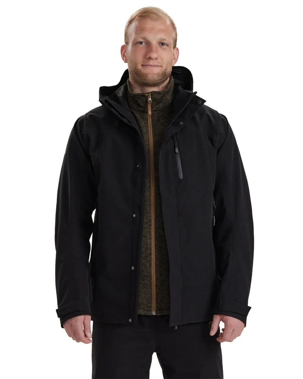 Deerhunter Sarek Shell Jacket With Hood Men's Waterproof Jackets