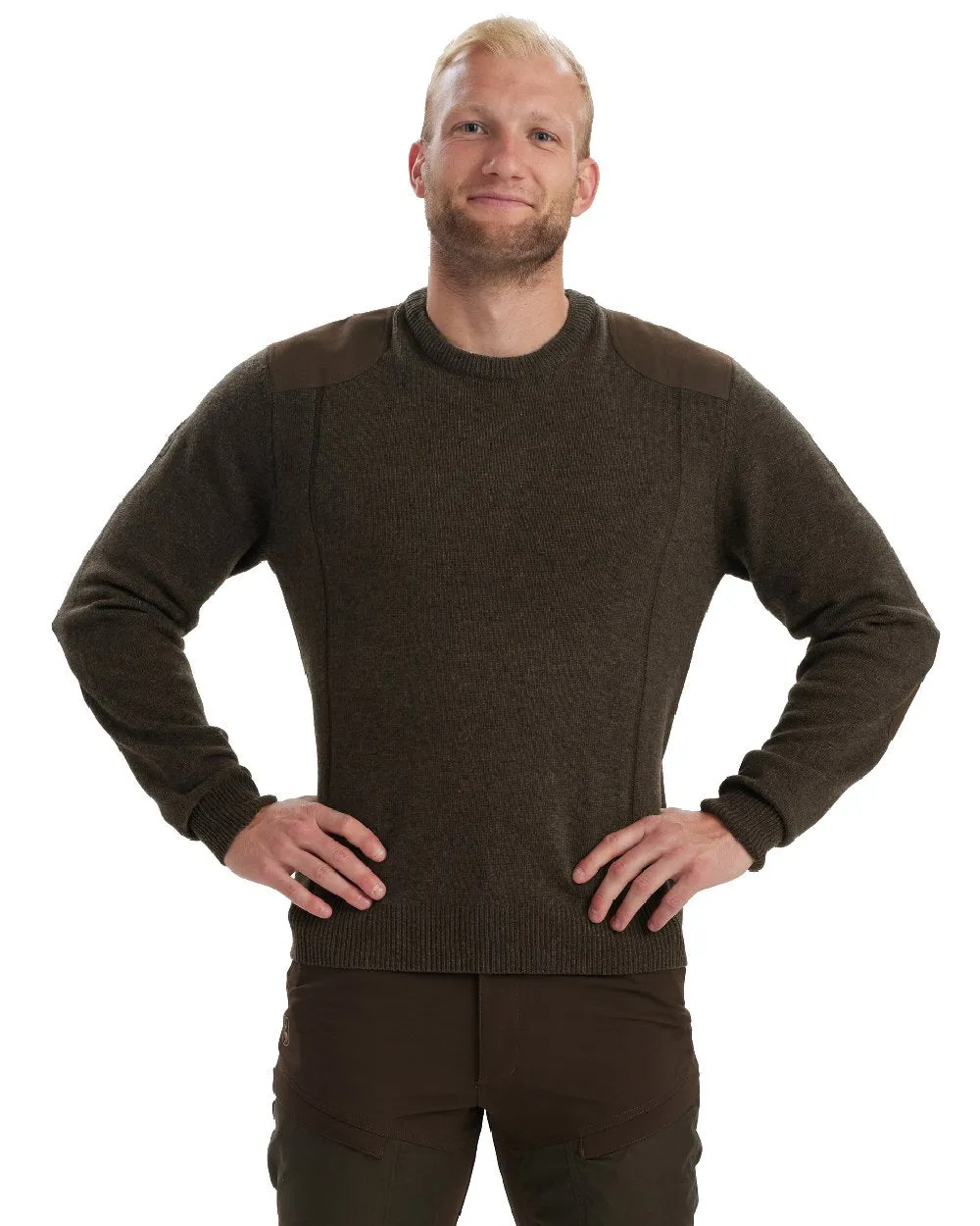 Deerhunter Sheffield O-Neck Sweater Crew Neck Wool Sweater
