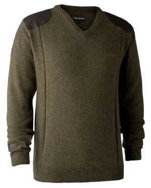 Deerhunter Sheffield V-Neck Sweater Wool V-Neck Pullovers