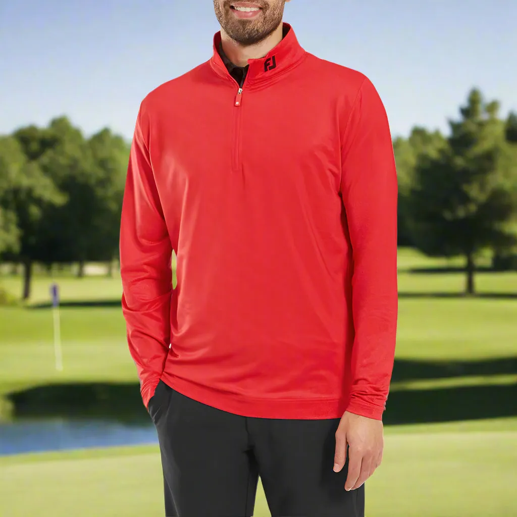 Winter Sale Black Friday Deal Footjoy Speckle Print Chill-Out Pullover - Hibiscus