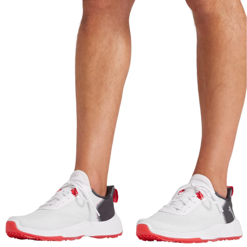 No Limits, Just Style Puma Fusion Crush Sport Spikeless Waterproof Shoes - White/Dark Coal