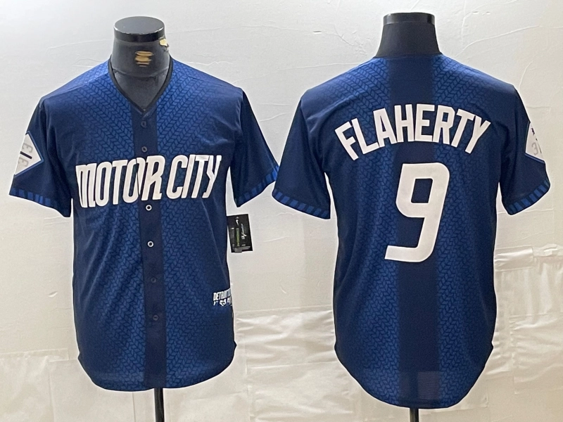 Detroit Tigers #9 Jack Flaherty 2024 Navy City Connect Cool Base Limited Stitched Jersey Baseball Jerseys