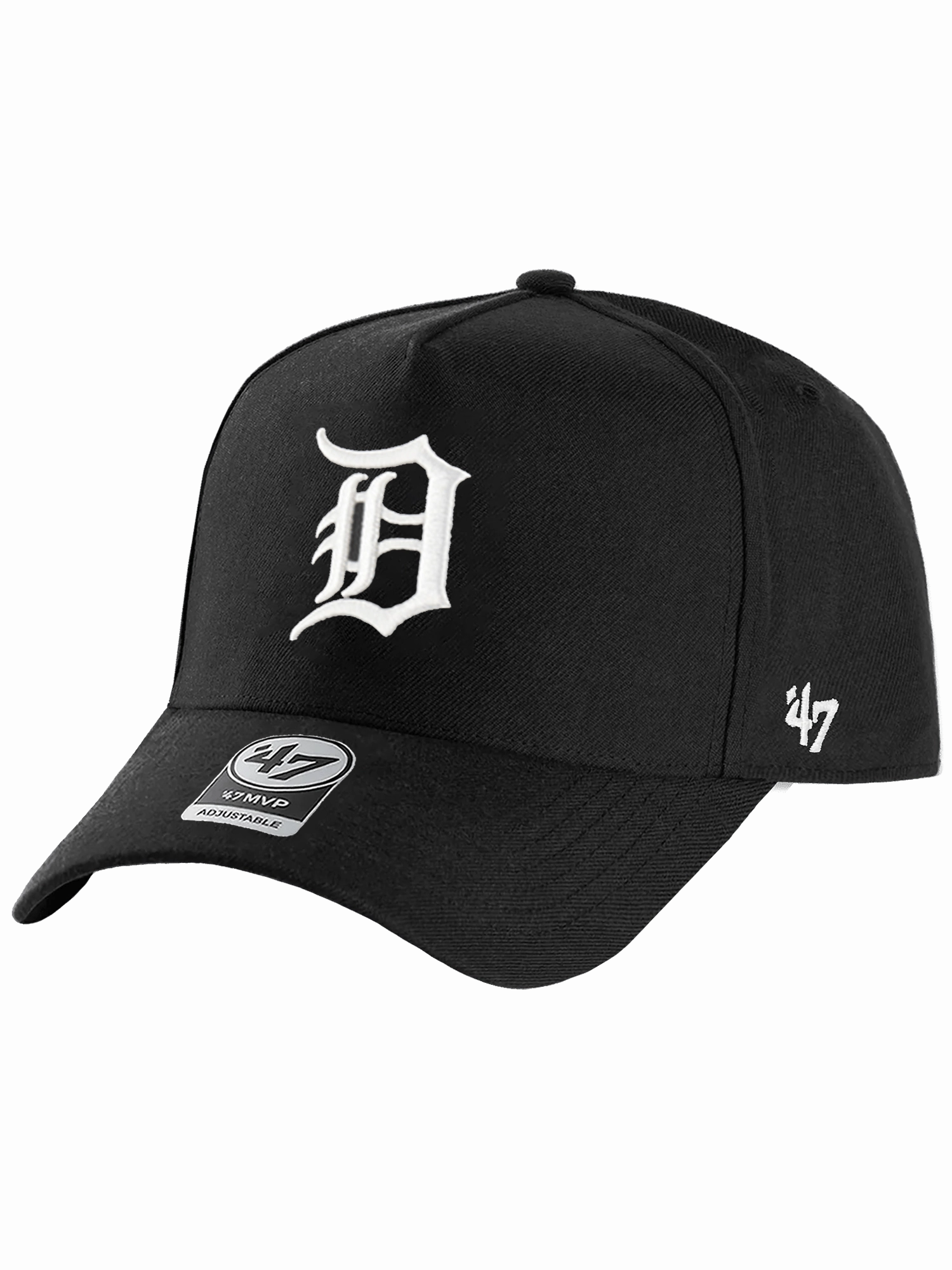 Detroit Tigers '47 MLB Monochrome MVP DT Snapback Hat - Black
