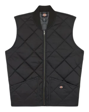 Dickies Mens Diamond Quilted Gilet Brushed Tartan Shirts
