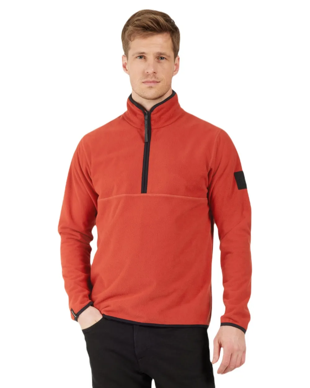 Didriksons Mens Hannes Half Zip Sweater Winter Flannel Shirts