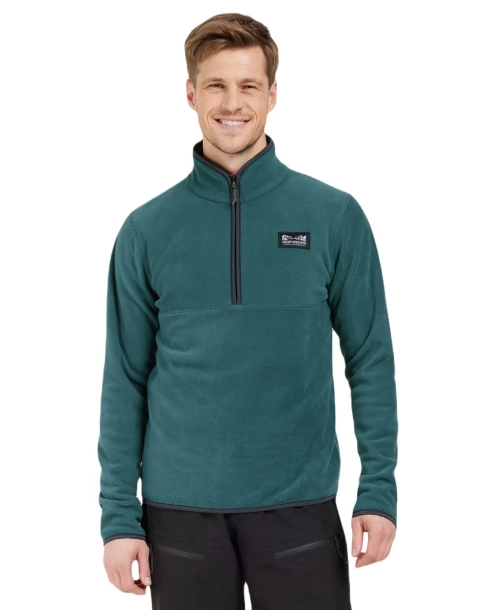 Didriksons Mens Vito Half Zip Sweater Winter Flannel Shirts