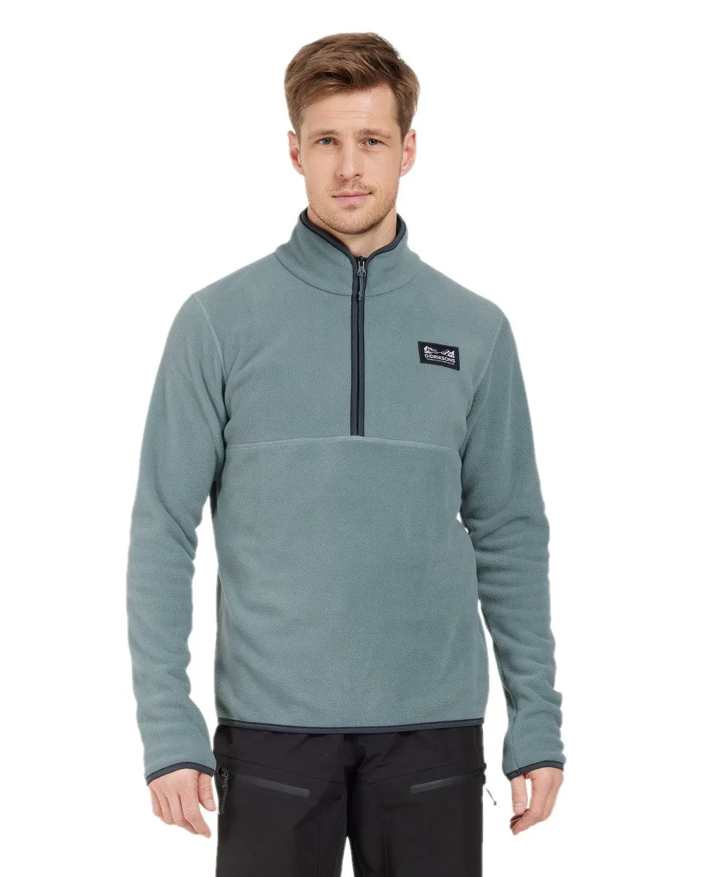 Didriksons Mens Vito Half Zip Sweater Winter Flannel Shirts