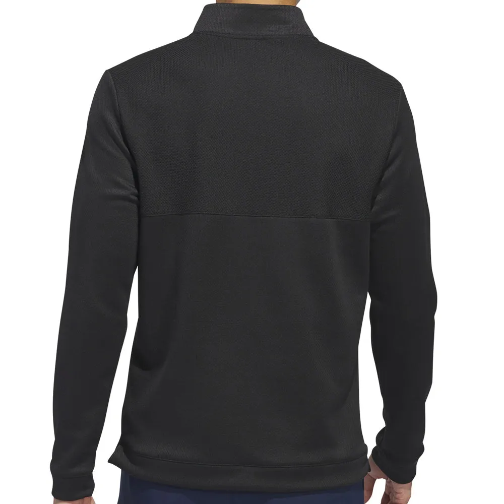 Adidas Textured 1/4 Zip Pullover - Black Empower Your Journey