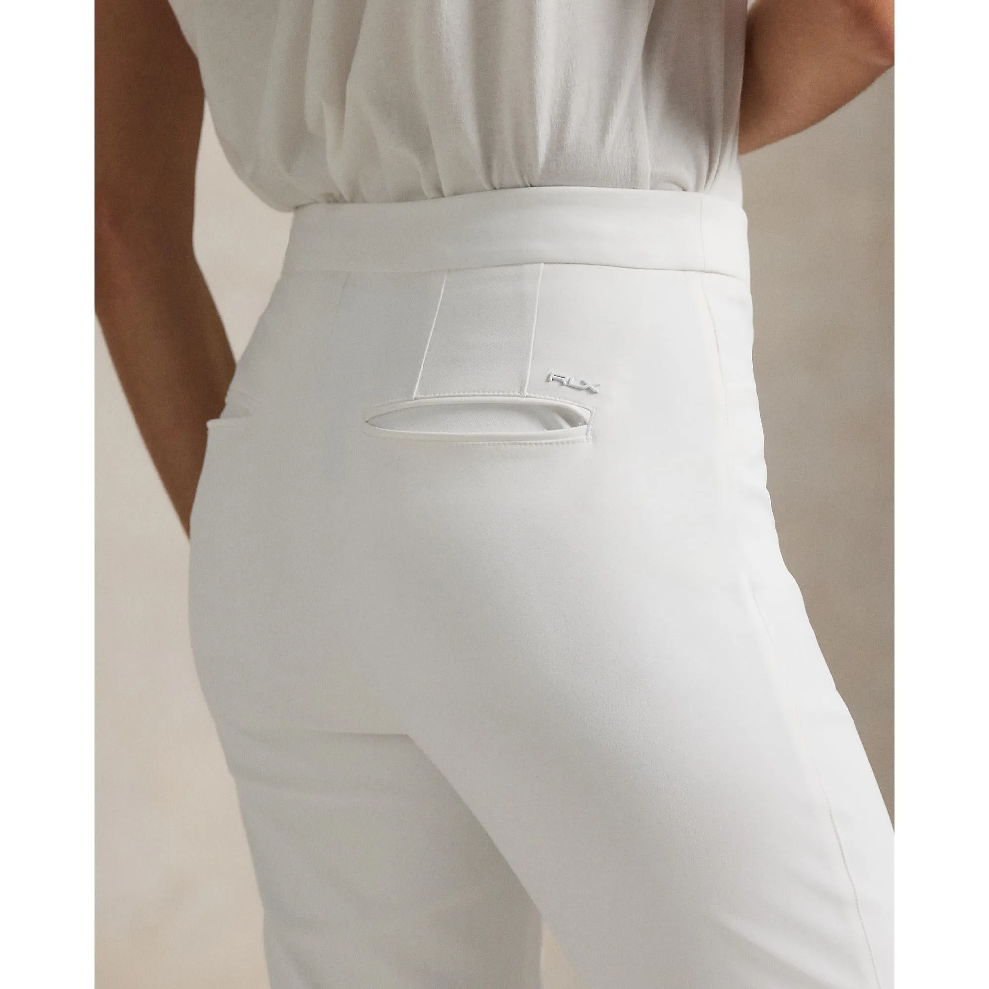 Step Into Strength Rlx Ralph Lauren Women'S Eagle Stretch Twill Golf Pants - Ceramic White