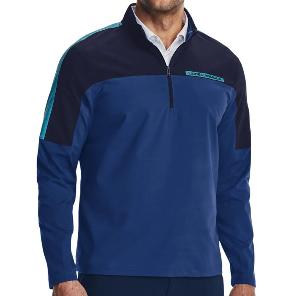 Power Every Step Budget Friendly Under Armour Storm Windstrike 1/2 Zip Pullover - Blue Mirage/Midnight Navy