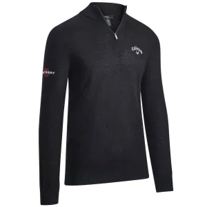 Callaway 1/4 Zip Blended Merino Pullover - Black Ink Black Friday Sale
