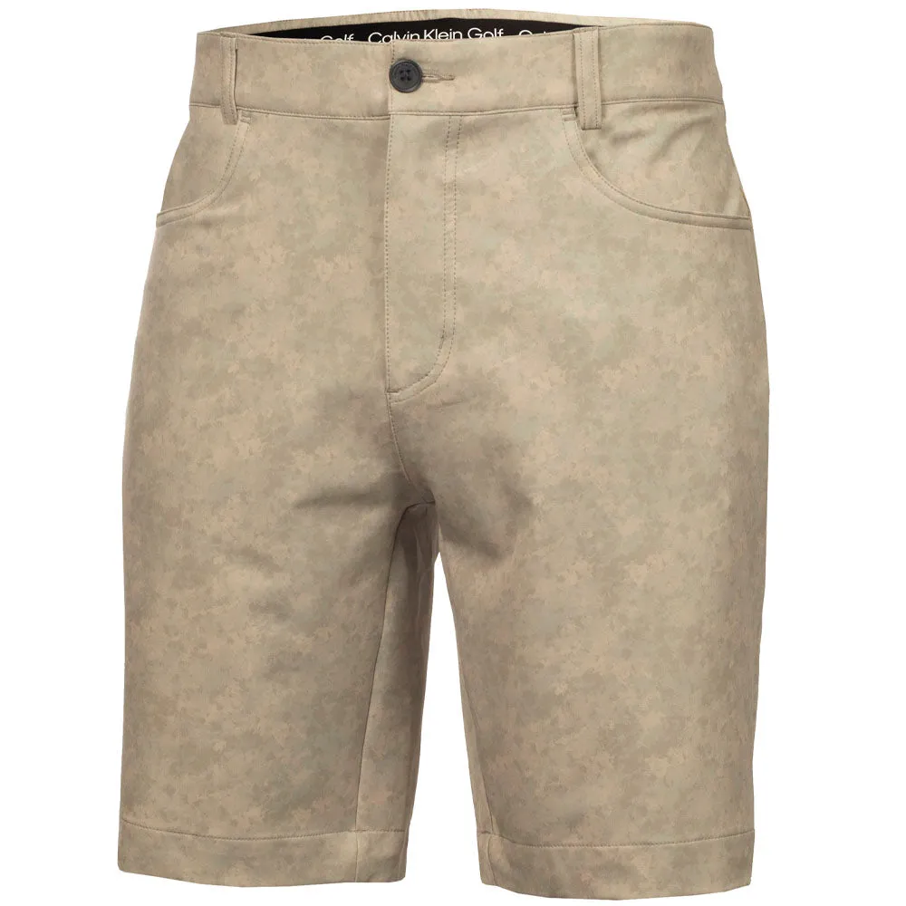 Break Boundaries Own the Streets Calvin Klein Genius Printed Stretch Shorts - Cameo Green
