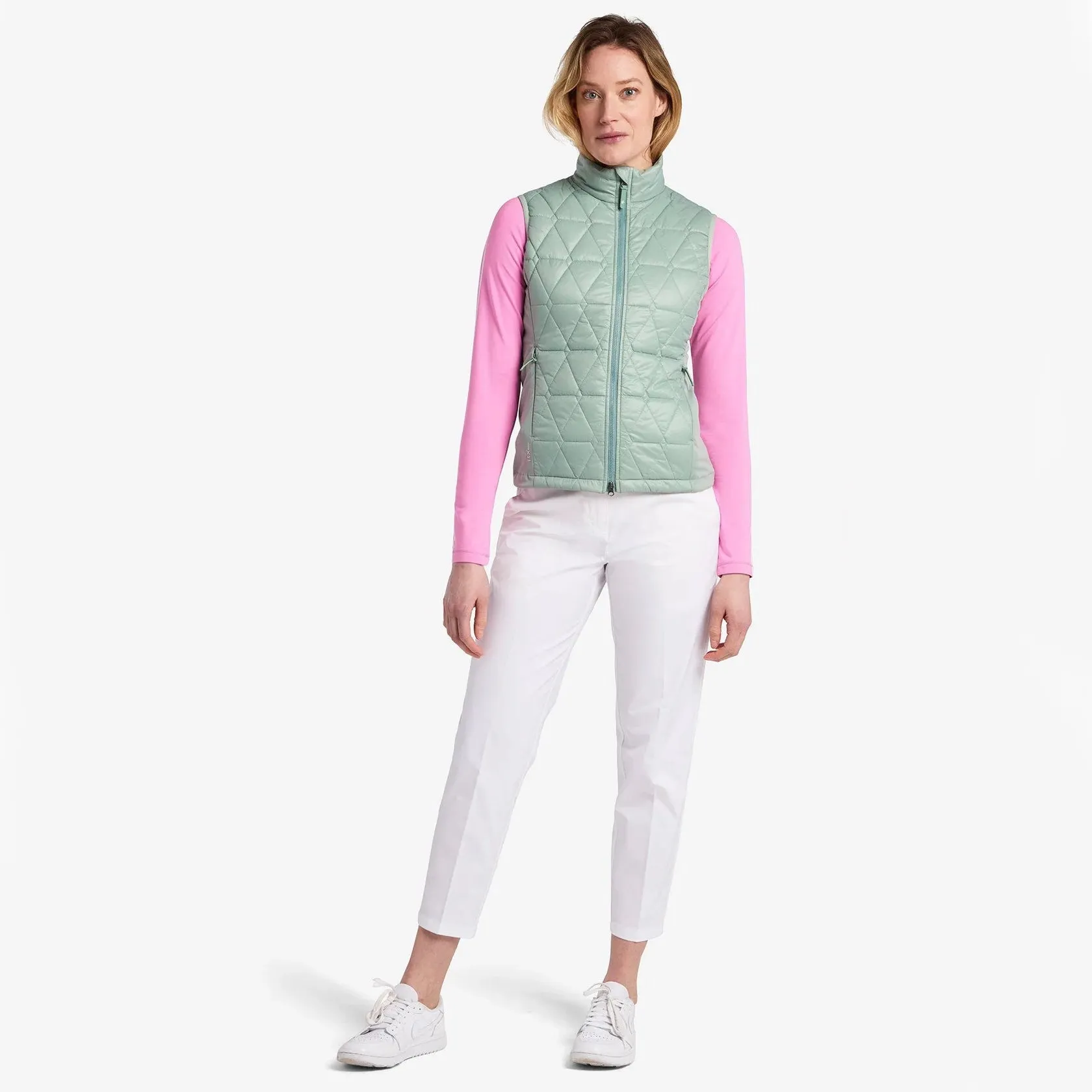 Built to Move You Cross Women'S Primas Golf Vest - Milky Jade