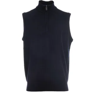 Feel the Energy Proquip Merino 1/2 Zip Sleeveless Slipover - Navy