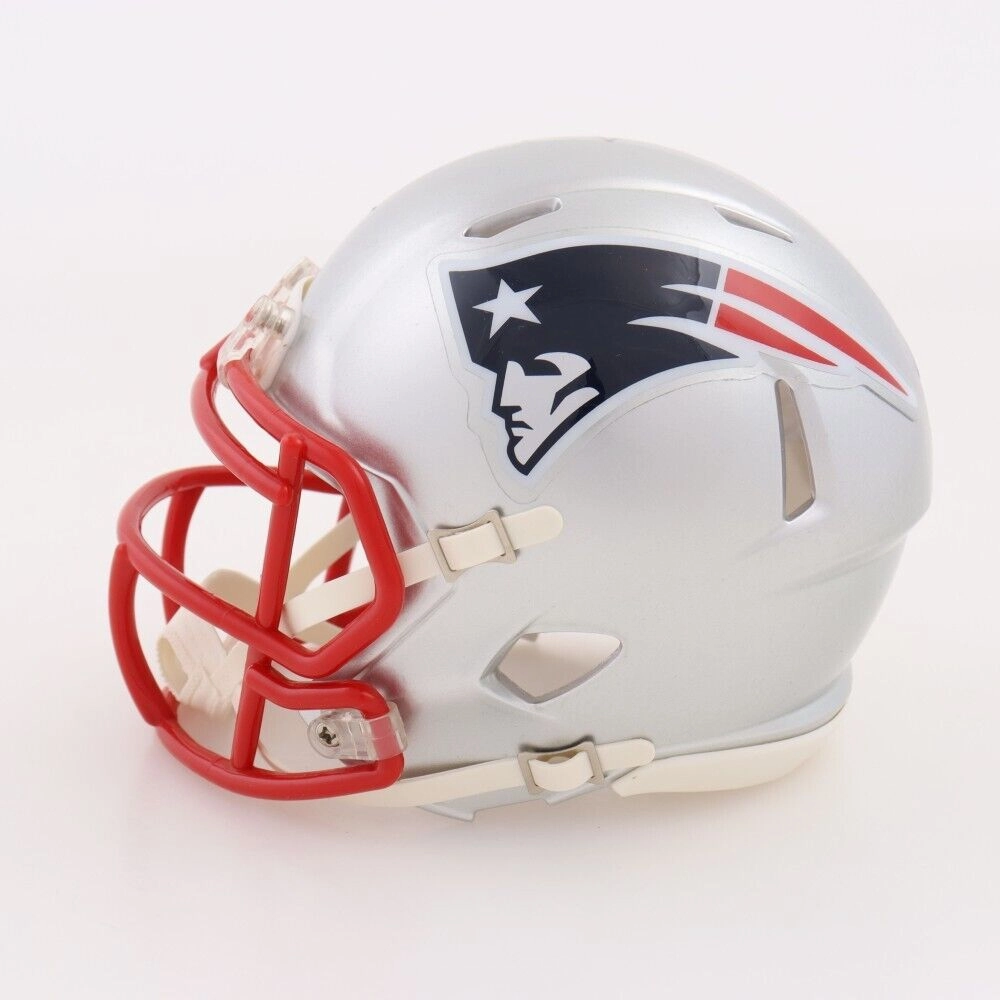Drew Bledsoe Signed New England Patriots Mini Helmet (Beckett) 4xPro Bowl Q.B.