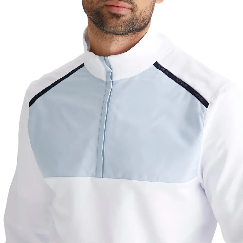 Ping Keeton 1/2 Zip Mid Layer  - White/Pearl Grey Chase What Moves You Loud Looks, Smooth Moves
