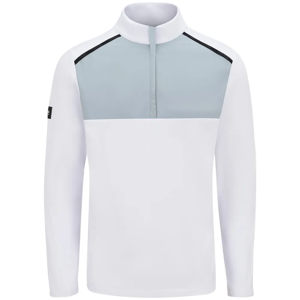 Style Meets Power Born to Stand Out Ping Keeton 1/2 Zip Mid Layer  - White/Pearl Grey