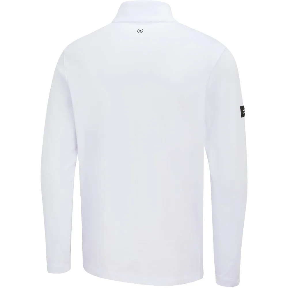 Never Just Walk Walk Tall Ping Keeton 1/2 Zip Mid Layer  - White/Pearl Grey