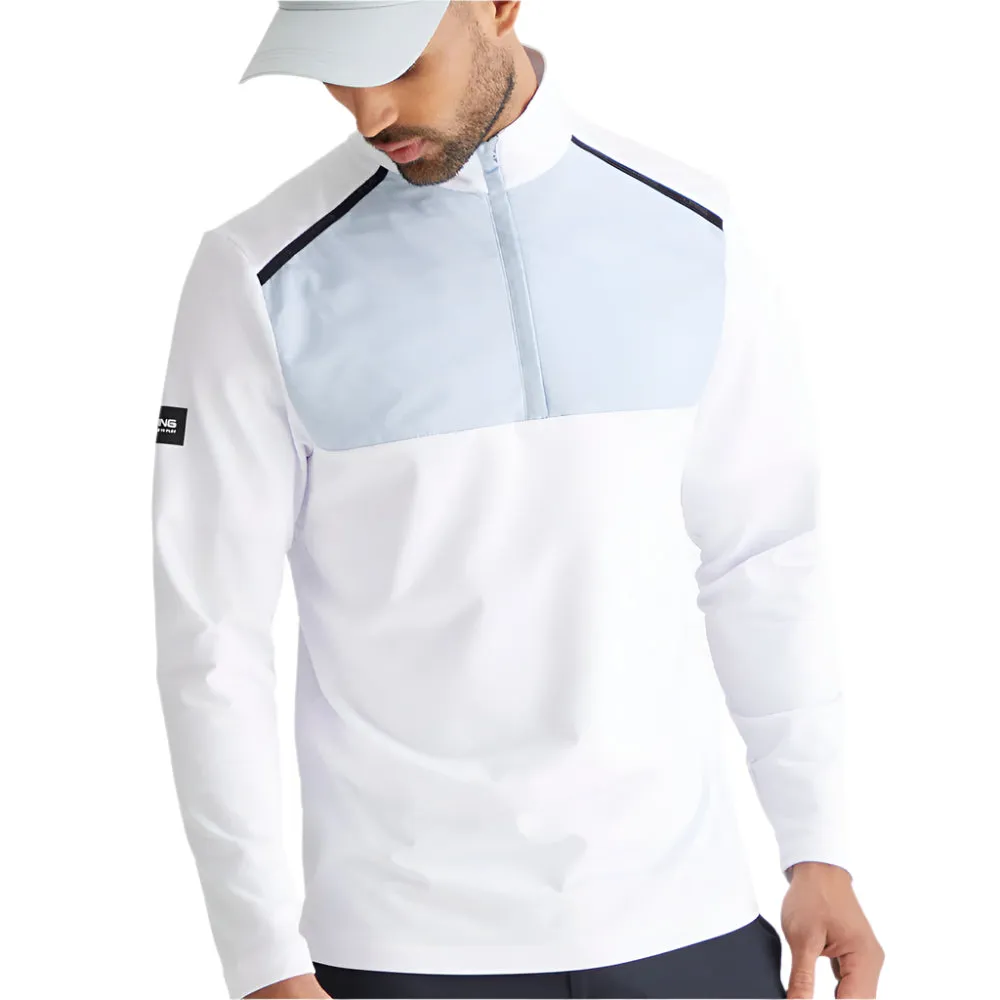 Cyber Monday Sale Ping Keeton 1/2 Zip Mid Layer  - White/Pearl Grey