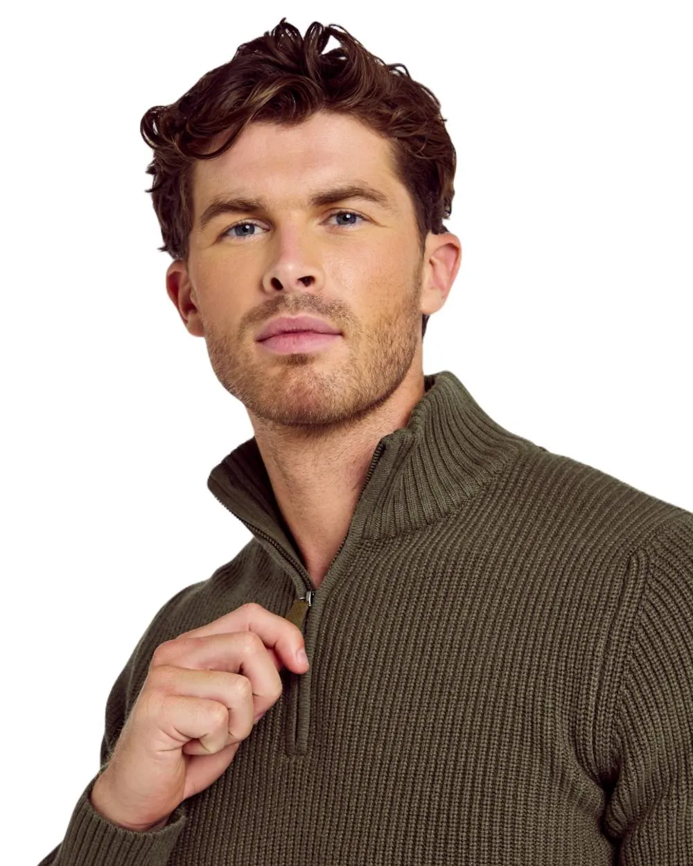 Dubarry Mens Portmarnock Fisherman Zip Neck Sweater Zip Neck Sweaters Men