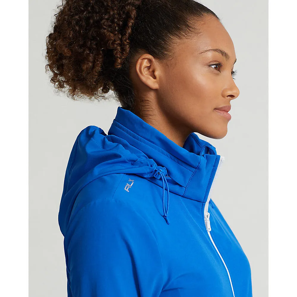 Valentine's Day Sale Cyber Monday Sale Rlx Ralph Lauren Women'S Hybrid Full Zip Golf Jacket - Spa Royal/Pure White