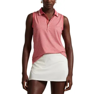 Built for the Bold Rule the Streets Rlx Ralph Lauren Women'S Printed Airflow Sleeveless Polo Shirt - Red Sky Summer Stars