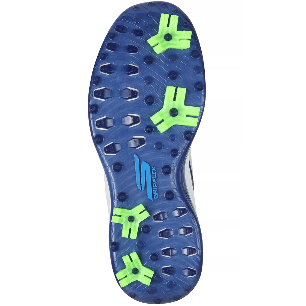 Skechers Go Golf Blade Gf Spiked Waterproof Shoes - White/Navy/Blue Step into the Beat