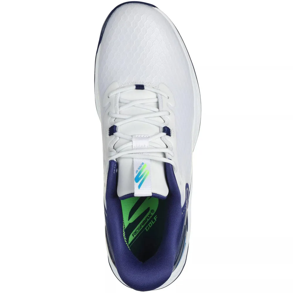 Skechers Go Golf Blade Gf Spiked Waterproof Shoes - White/Navy/Blue Thanksgiving Day Sale Feel the Energy