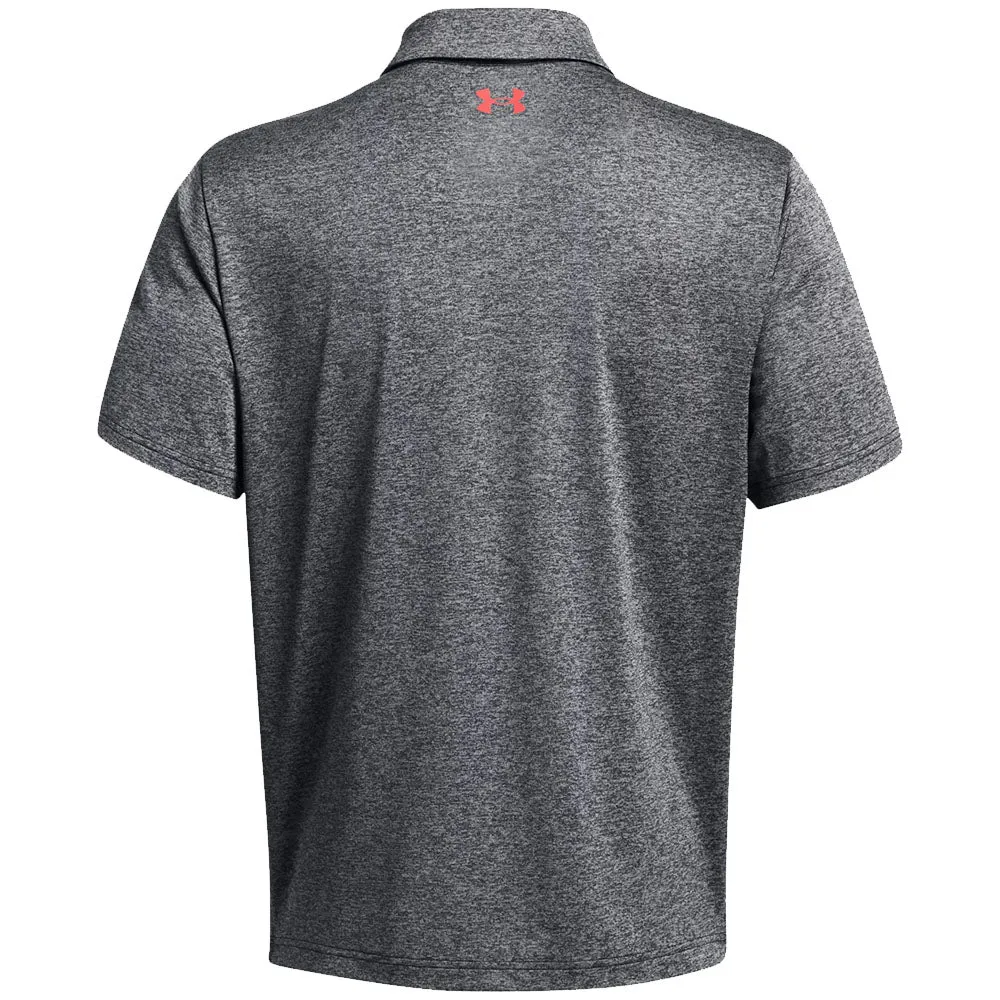 Under Armour Playoff 3.0 Stripe Polo Shirt - Black/Red Solstice Spring Sale
