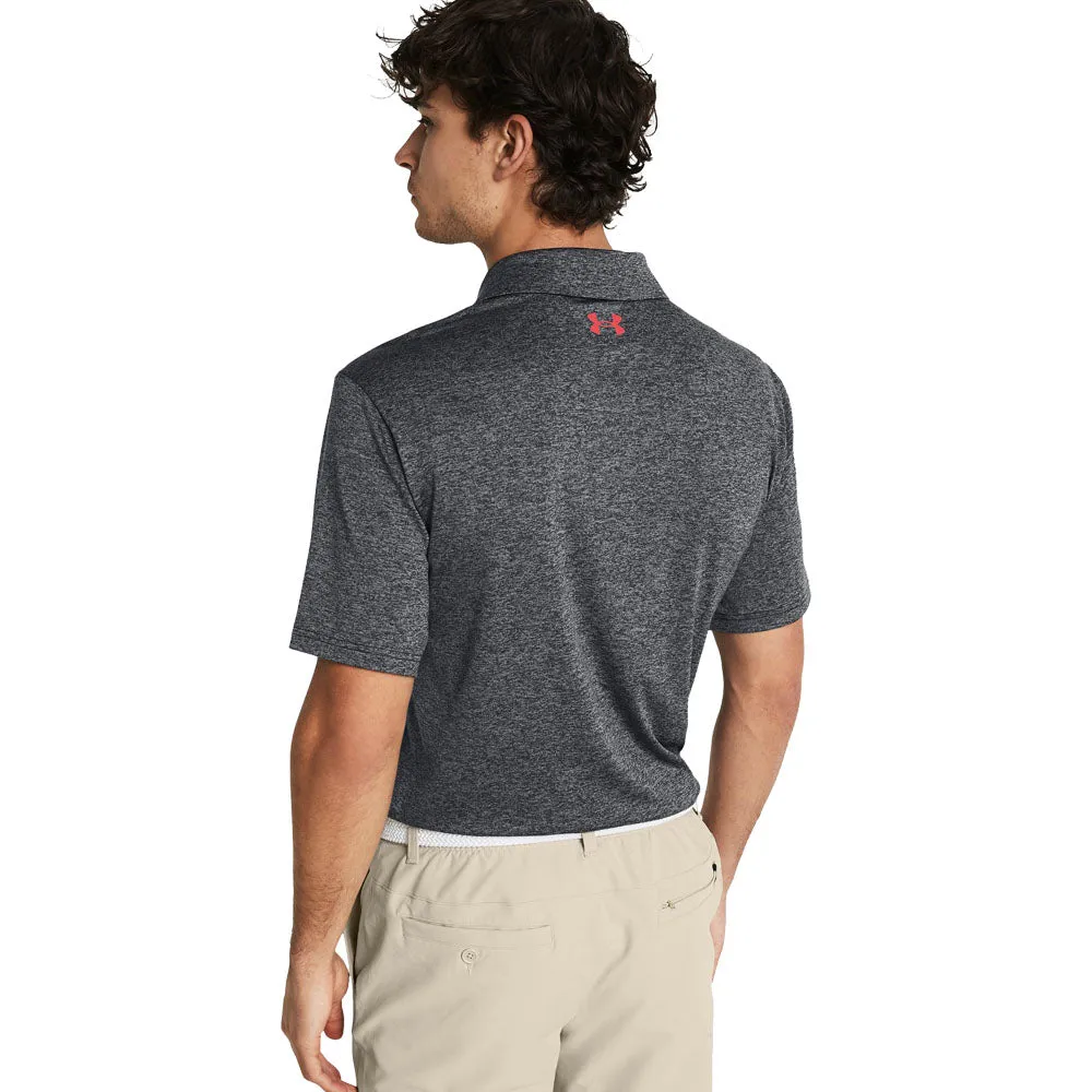 Confidence Starts Here Exclusive Deal Under Armour Playoff 3.0 Stripe Polo Shirt - Black/Red Solstice
