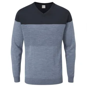 Ping Lucas V-Neck Sweater - Greystone Marl/Navy Valentine's Day Sale