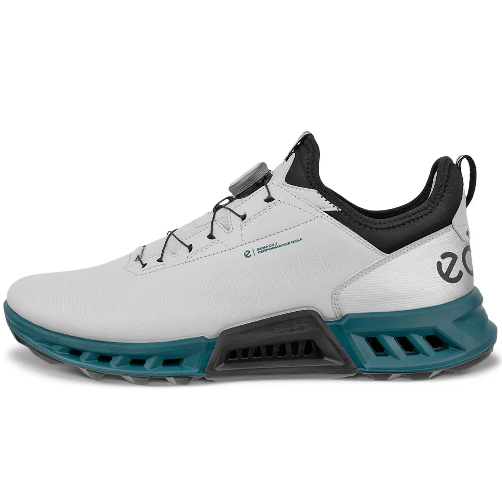 Break Boundaries Ecco Biom C4 Hybrid Boa Gore-Tex Spikeless Waterproof Shoes - Concrete/Baygreen