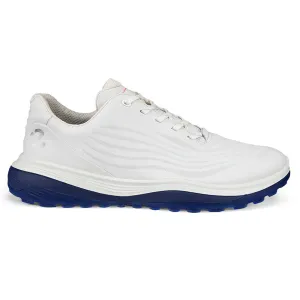 Walk with Purpose Ecco Golf Lt1 Spikeless Waterproof Shoes - White/Blue