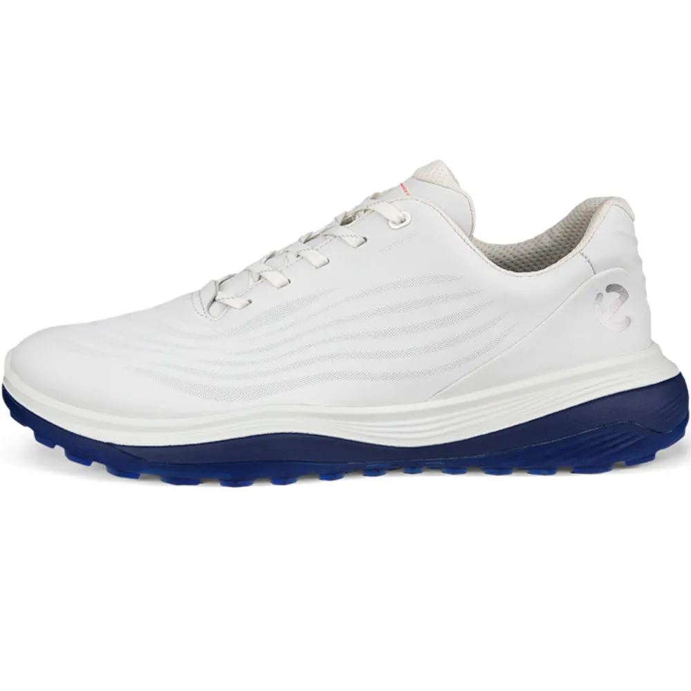 Ecco Golf Lt1 Spikeless Waterproof Shoes - White/Blue Make a Statement