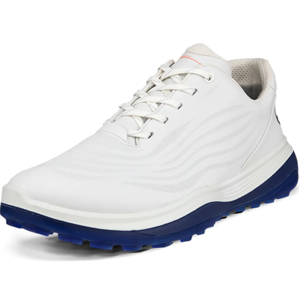 Ecco Golf Lt1 Spikeless Waterproof Shoes - White/Blue Flash Sale Be Unstoppable