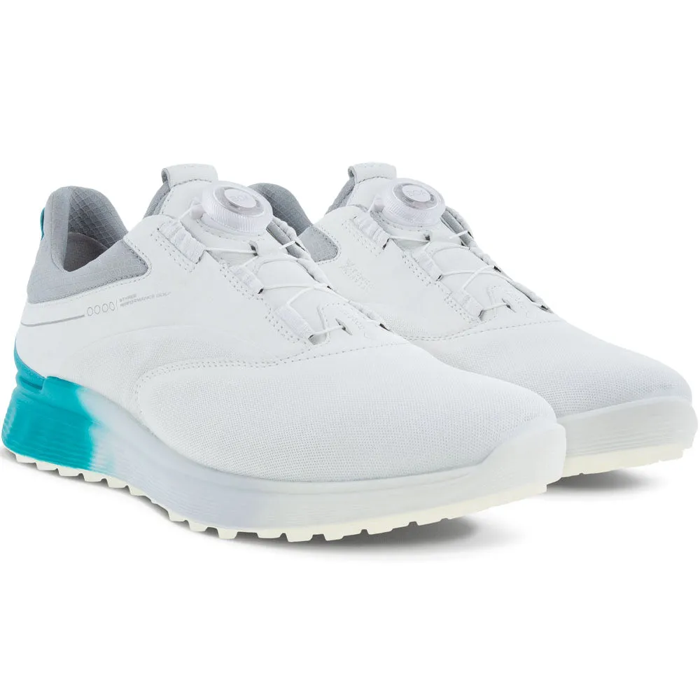 Ecco S-Three Boa Gore-Tex Spikeless Waterproof Shoes - White/Caribbean/Concrete Black Friday Exclusive