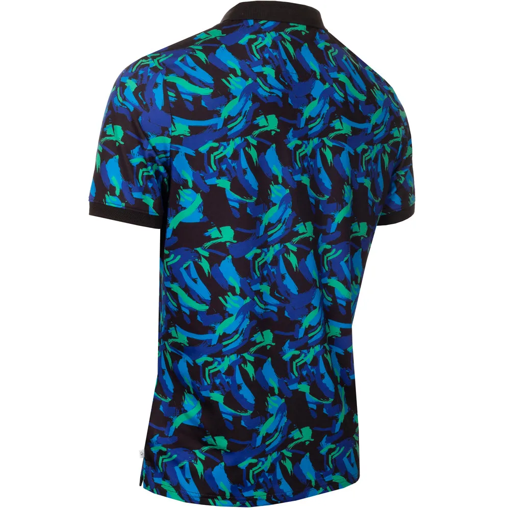 Calvin Klein Brushstroke Print Polo Shirt - Brushstroke Print Limited Time Offer Sweetest Day Sale