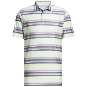 Adidas Ult365 Heat.Rdy Stripe Polo Shirt - Green Spark Steal Own the Moment