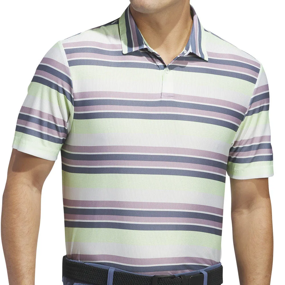Great Value Footwear for the Fearless Adidas Ult365 Heat.Rdy Stripe Polo Shirt - Green Spark