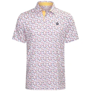 New Year's Eve Sale Puma Mattr Paradise Polo Shirt - White Glow/Sunny Yellow