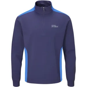 Black Friday Deal Black Friday Offer Oscar Jacobson Thornton Mid Layer 1/2 Zip Pullover - Navy