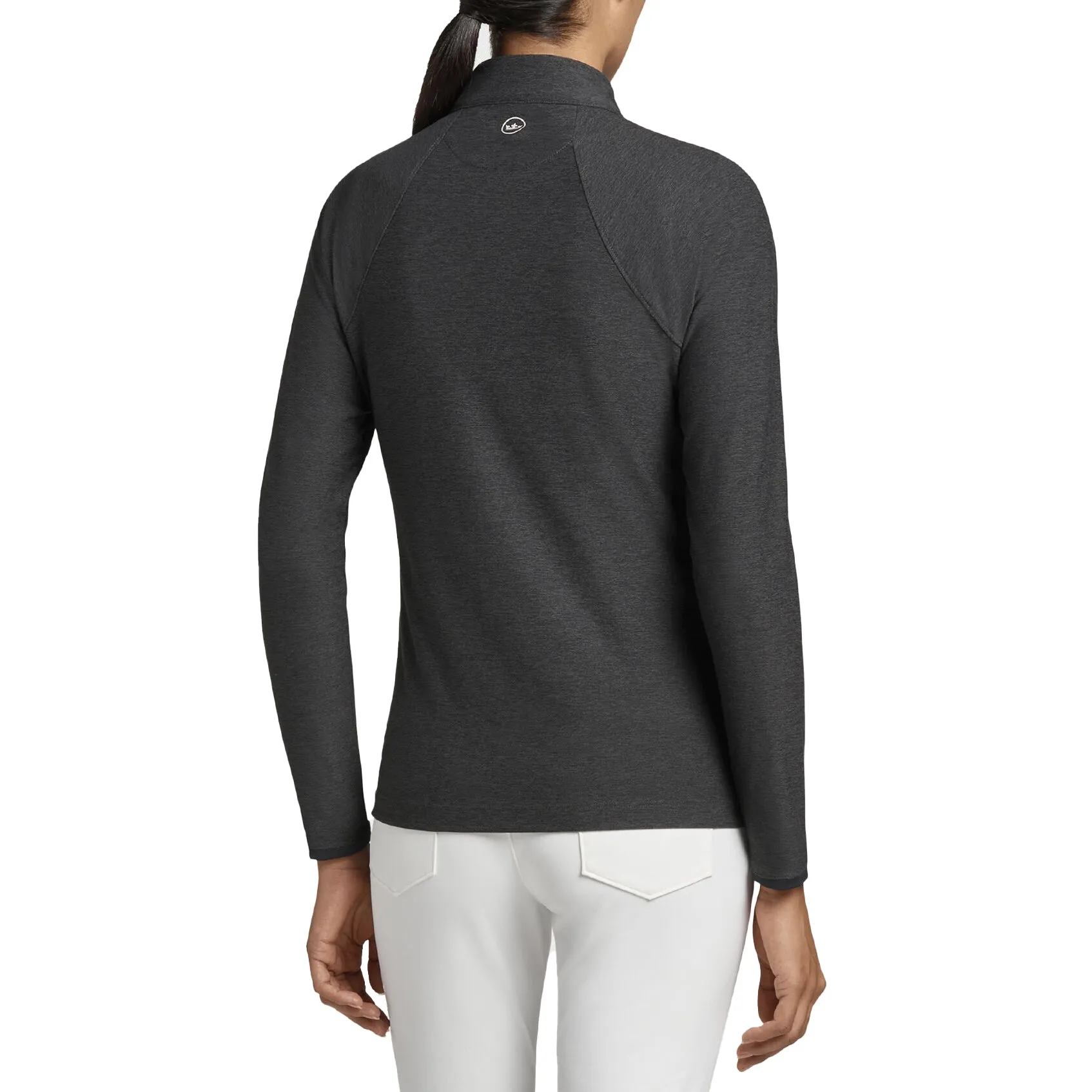 Empower Your Journey Peter Millar Women'S Melange Raglan Sleeve 1/4 Zip Midlayer - Black