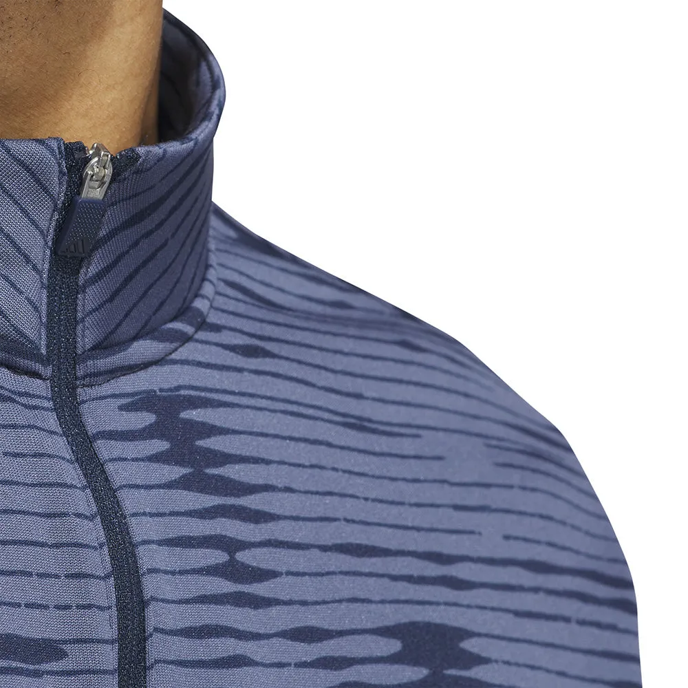 Adidas Ultimate365 Linear Stripe 1/4 Zip Pullover - Preloved Ink/Collegiate Navy Walk with Power Style Meets Power