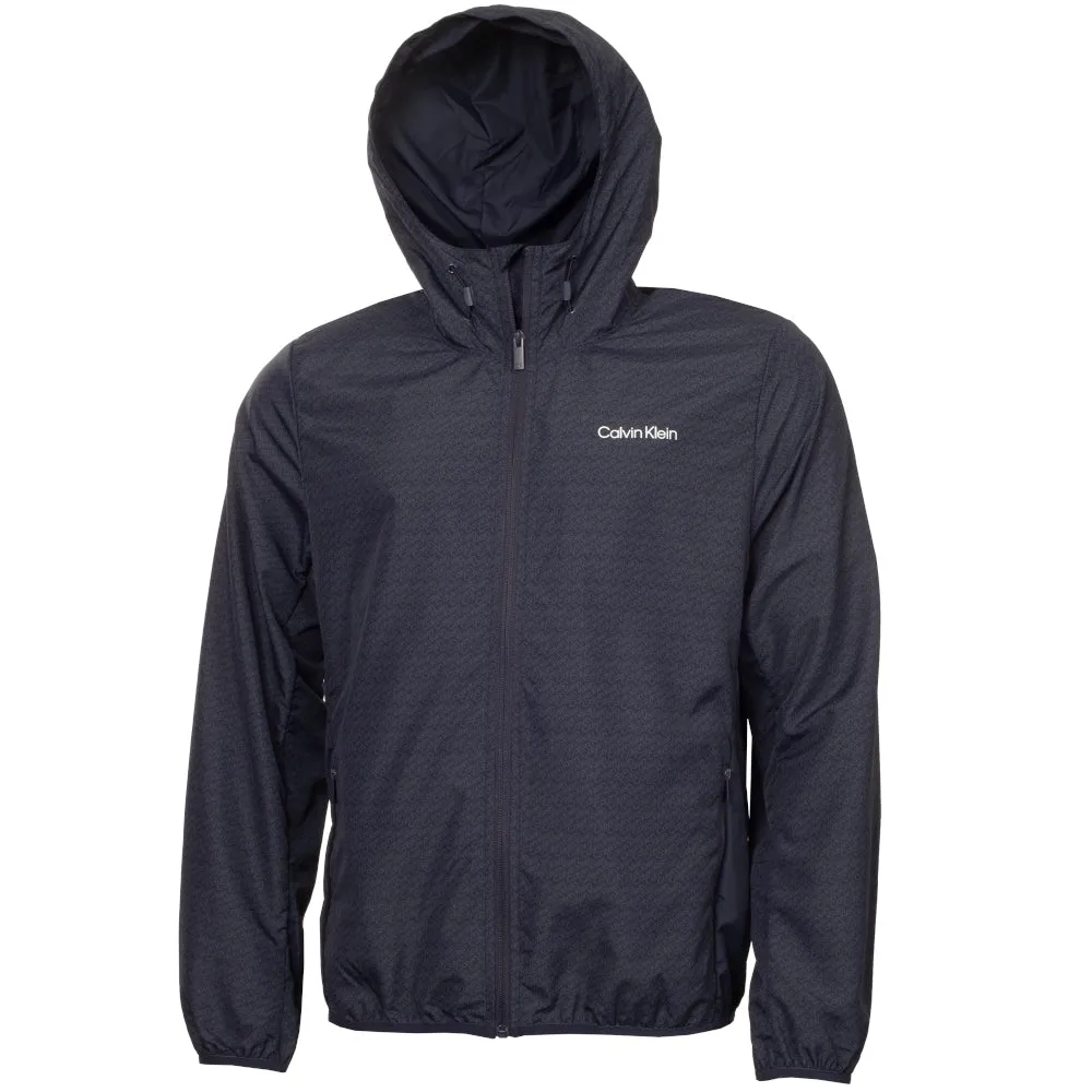 Calvin Klein Printed Windbreaker Jacket - Navy Made to Move