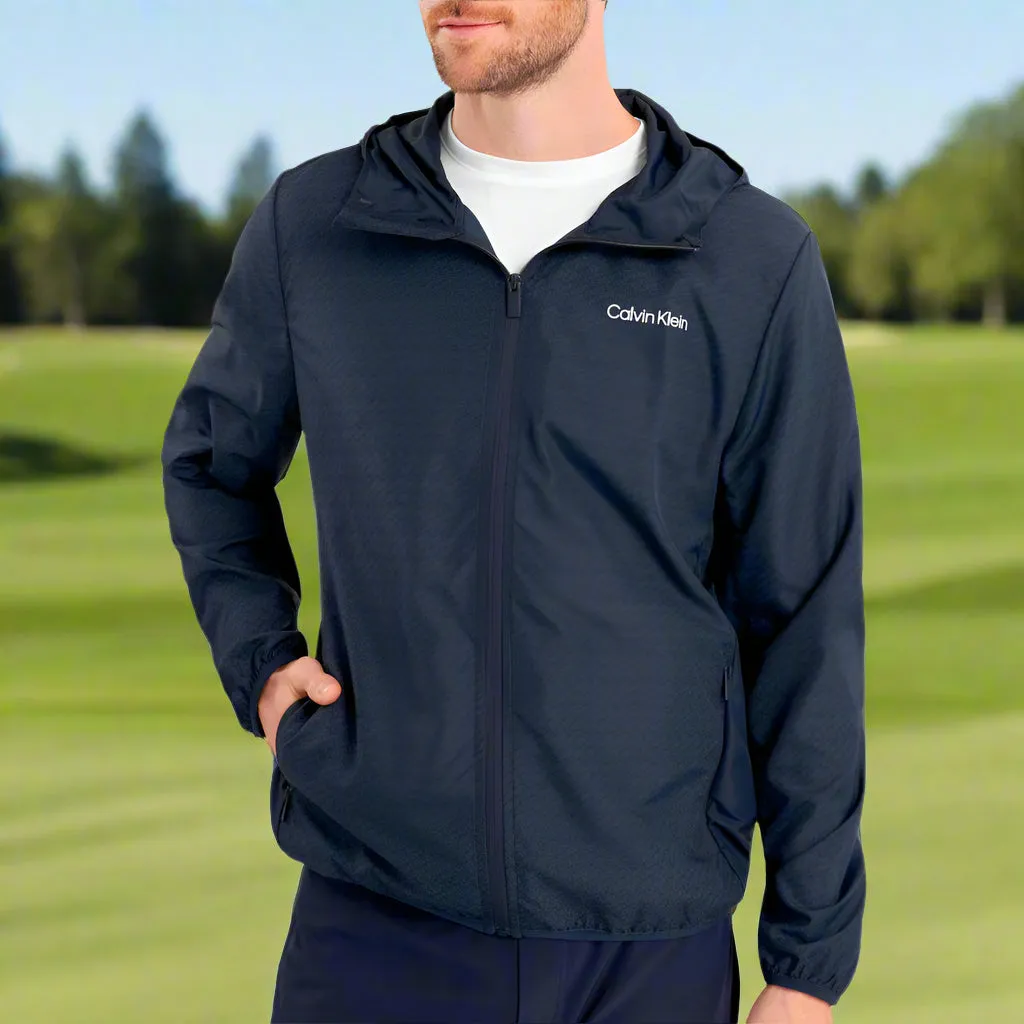Deal Of The Century Calvin Klein Printed Windbreaker Jacket - Navy